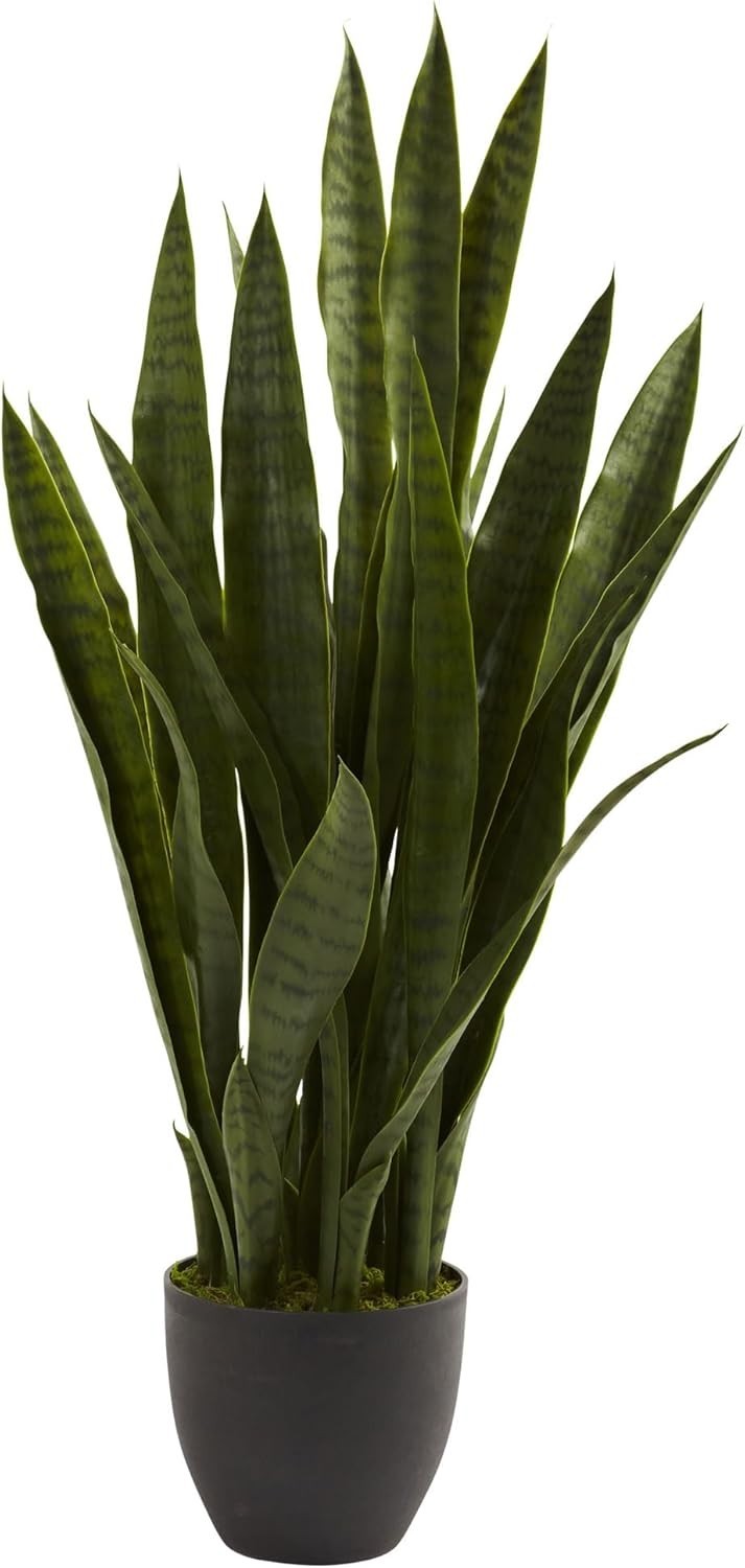 35in Artificial Snake Plant – Faux Greenery for Home Decor