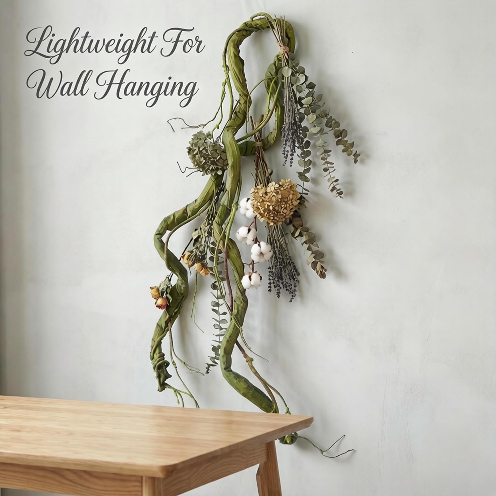118inch Large Bendable Green Tree Branches Artificial Wall Hanging Grape Vine…