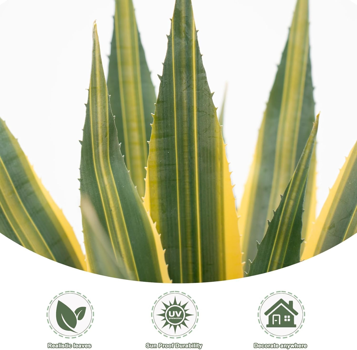 32” UV Resistant Artificial Agave Plants – 2 Pack for Indoor/Outdoor Decor