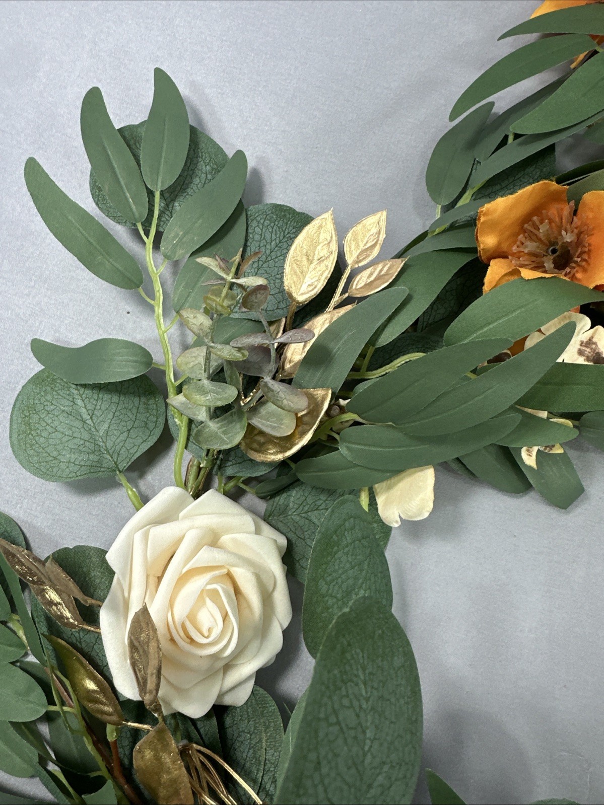 Ling’s Moment Elegant Wedding Eucalyptus Rose Flower Garland All Occasions 6FT
