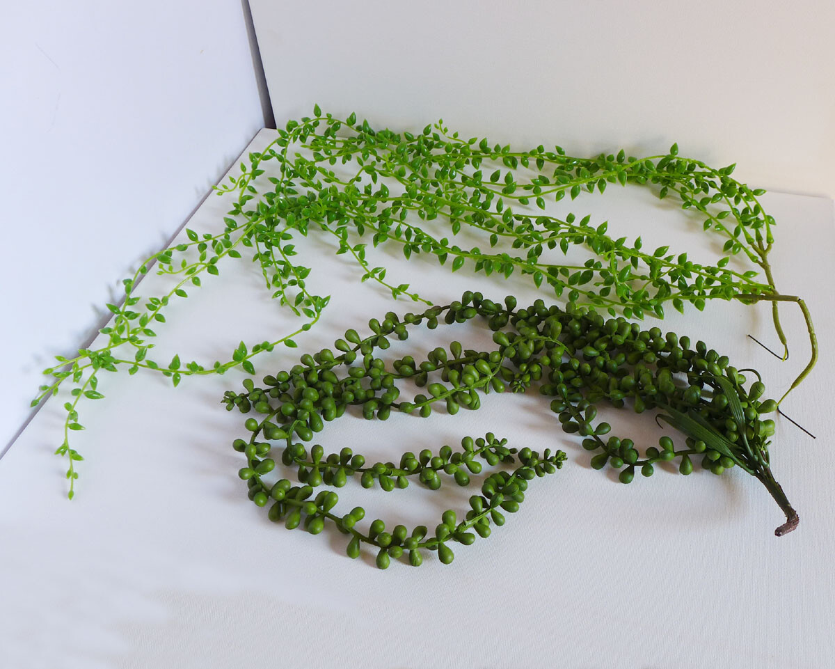 3 Pcs Beans Rattan Hangings Wall Artificial Plant Faux Plastic Vine