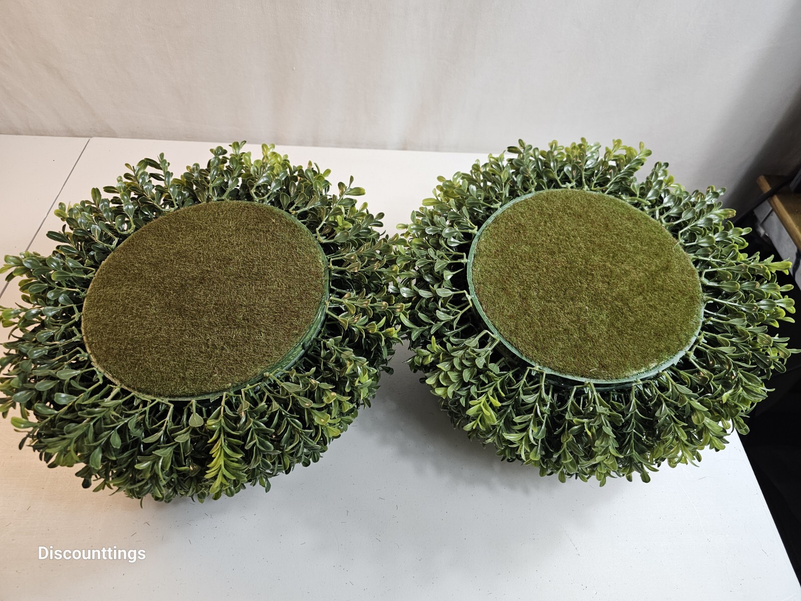 2x Artificial Boxwood Topiary Planter Faux 12 Inch Home Floral Decor