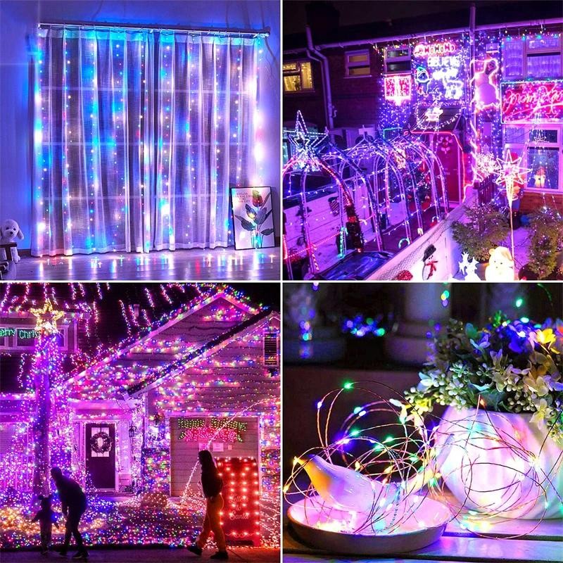 102m/52m/32m/22m/12m/7m Solar LED Fairy String Light Outdoor Festoon Lamp Garden