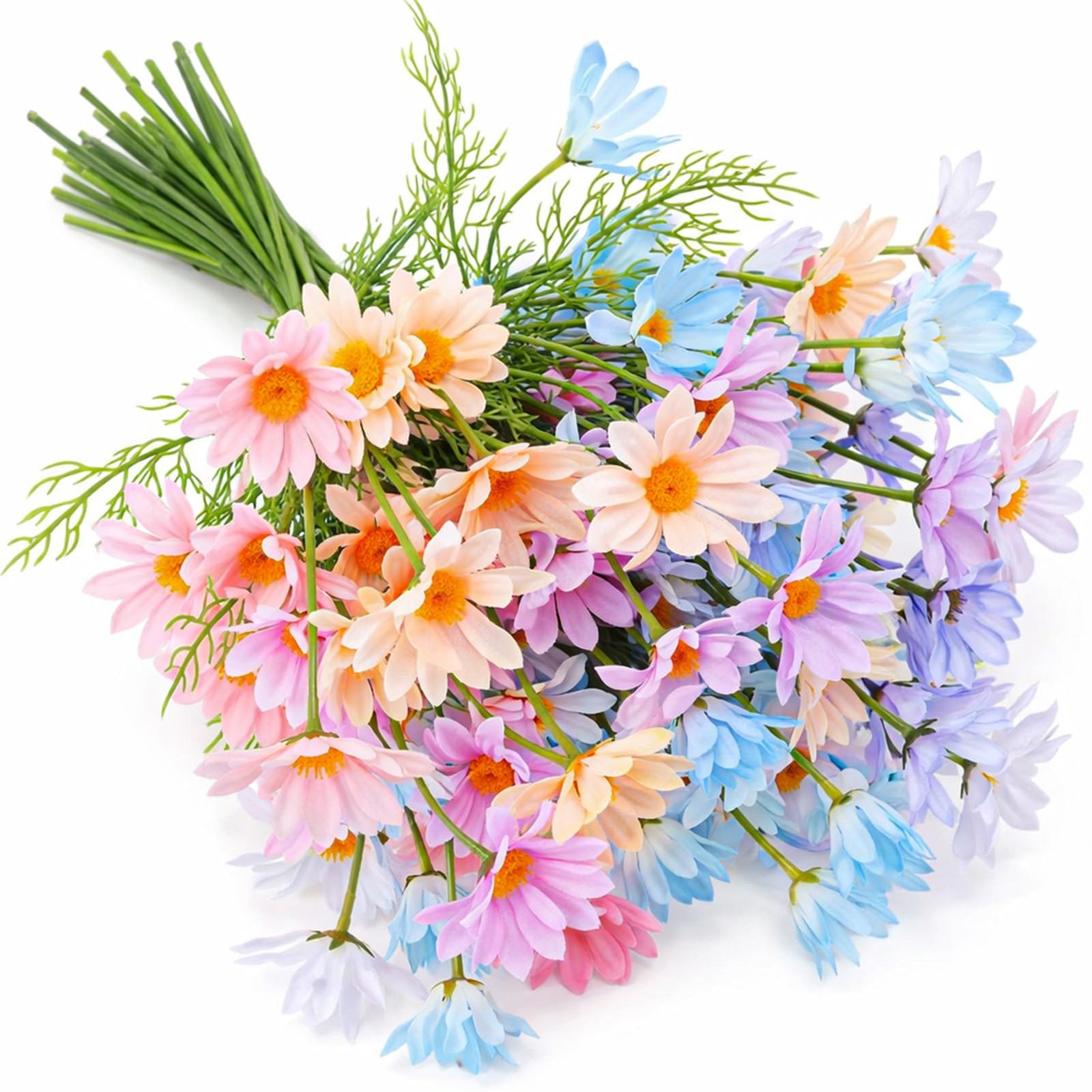 24 Bundles Artificial Daisy Flowers Fake Daisies UV Resistant Outdoor Indoor …