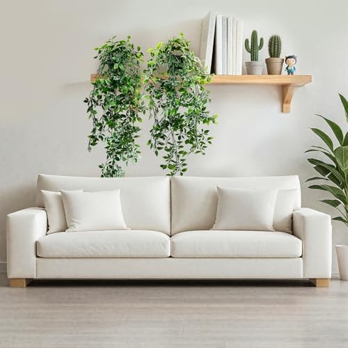 Artificial Hanging Plants for Shelf, Fake Potted Greenery 1-pack Mandala Vines