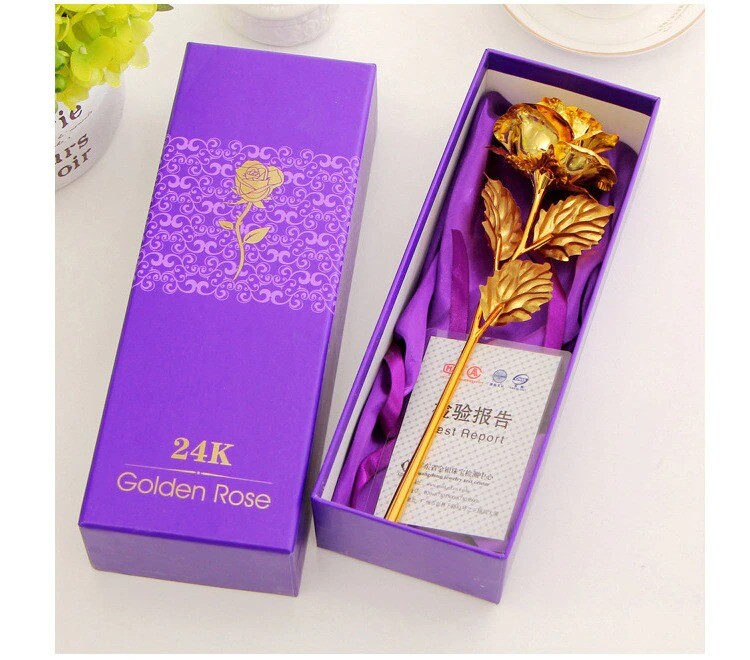 24K Gold Foil Flor rosa LED Galaxy Mother’s de la madre Valentine’s Day Gift2020