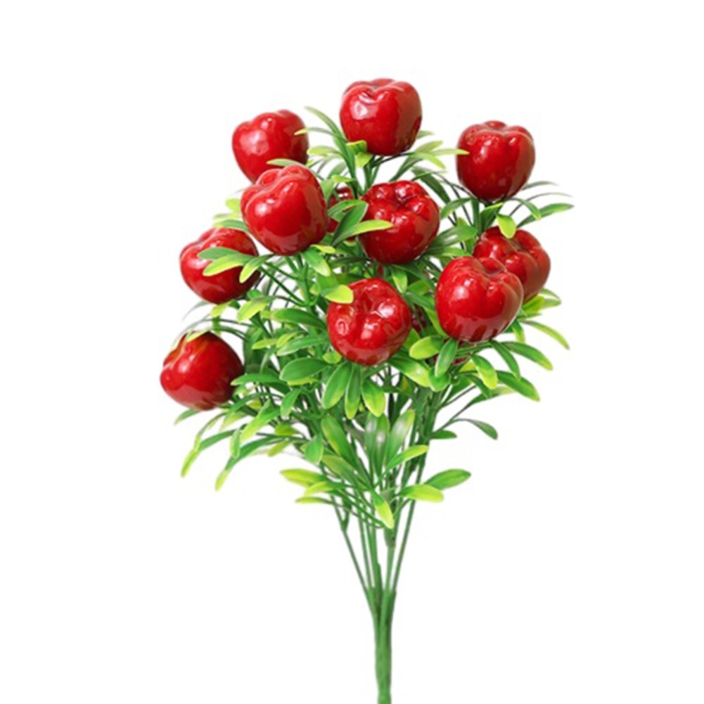 Exquisite 7 Forked Fruit Artificial Fruit Cutting Realistic Appearance
