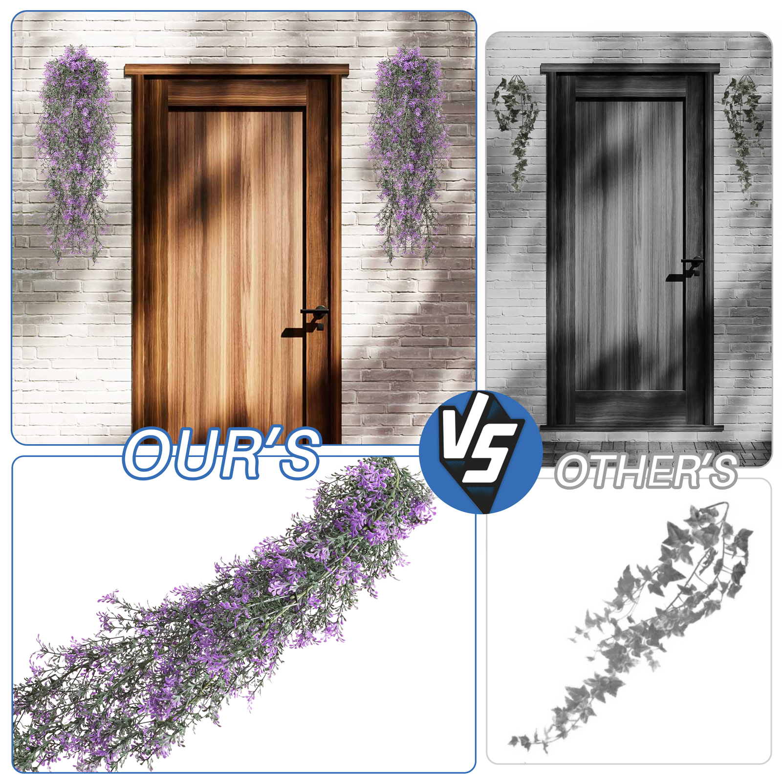 Artificial Hanging Garland Wisteria Vine With Wire Branches Wedding Home Decor