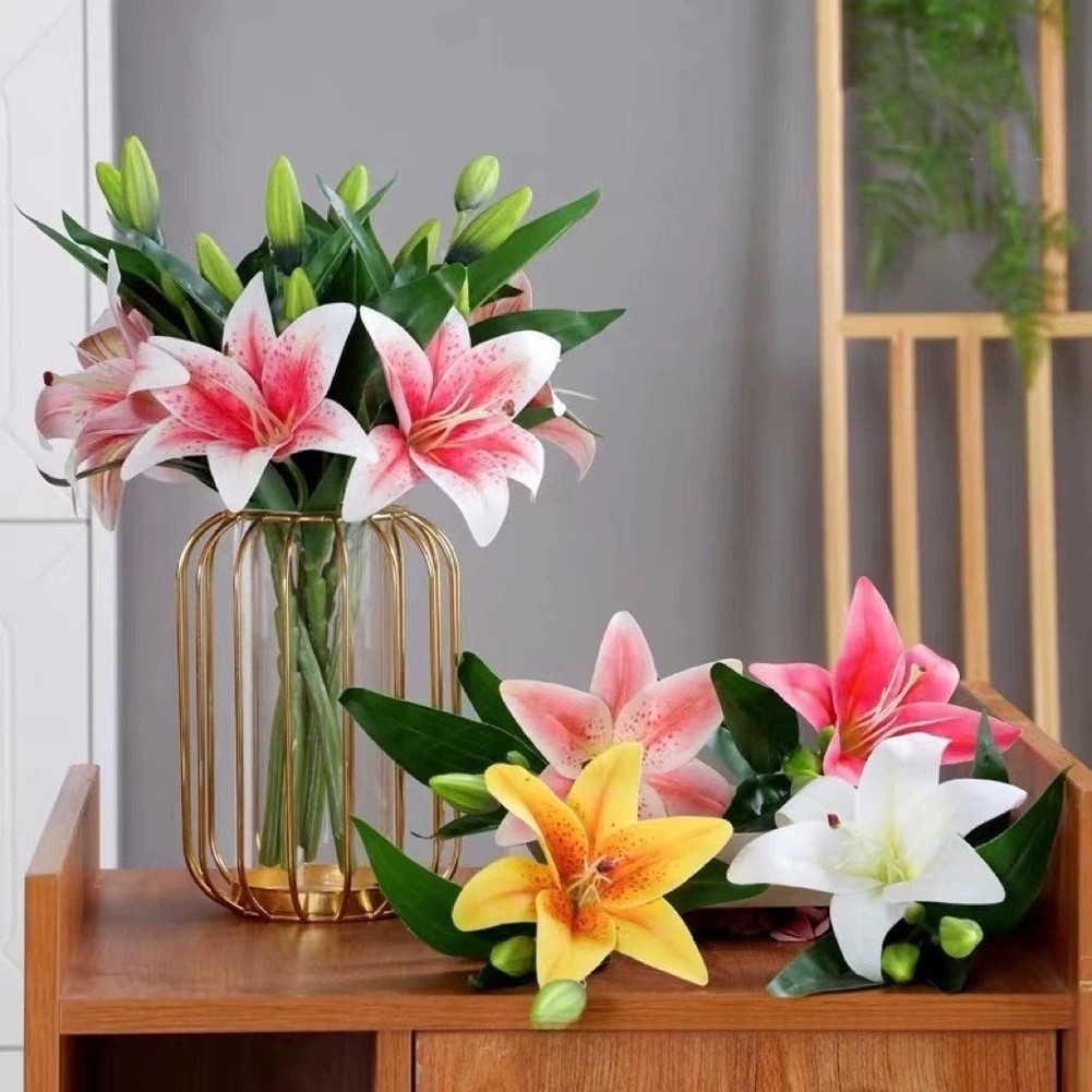 Silk for lily Single for stem 36cm for DIY Garland Entryway Decoration Event