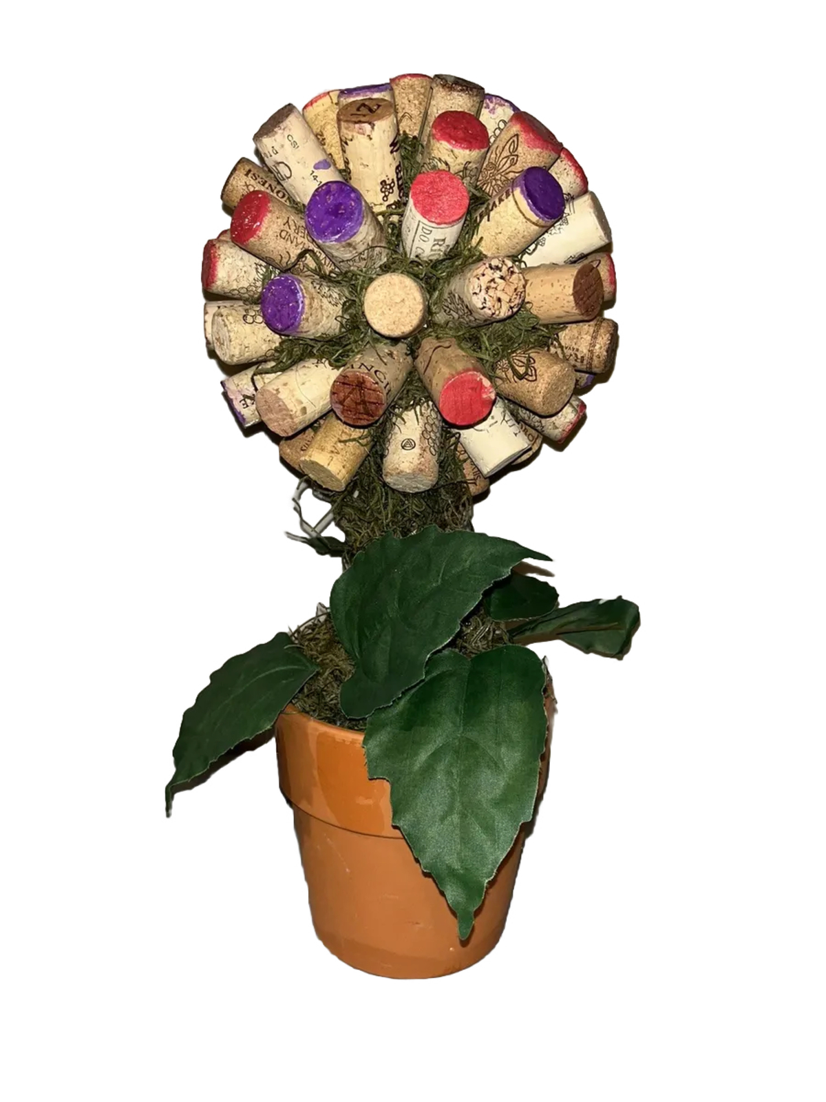 Wine Cork Art Flower Pot Home Decor