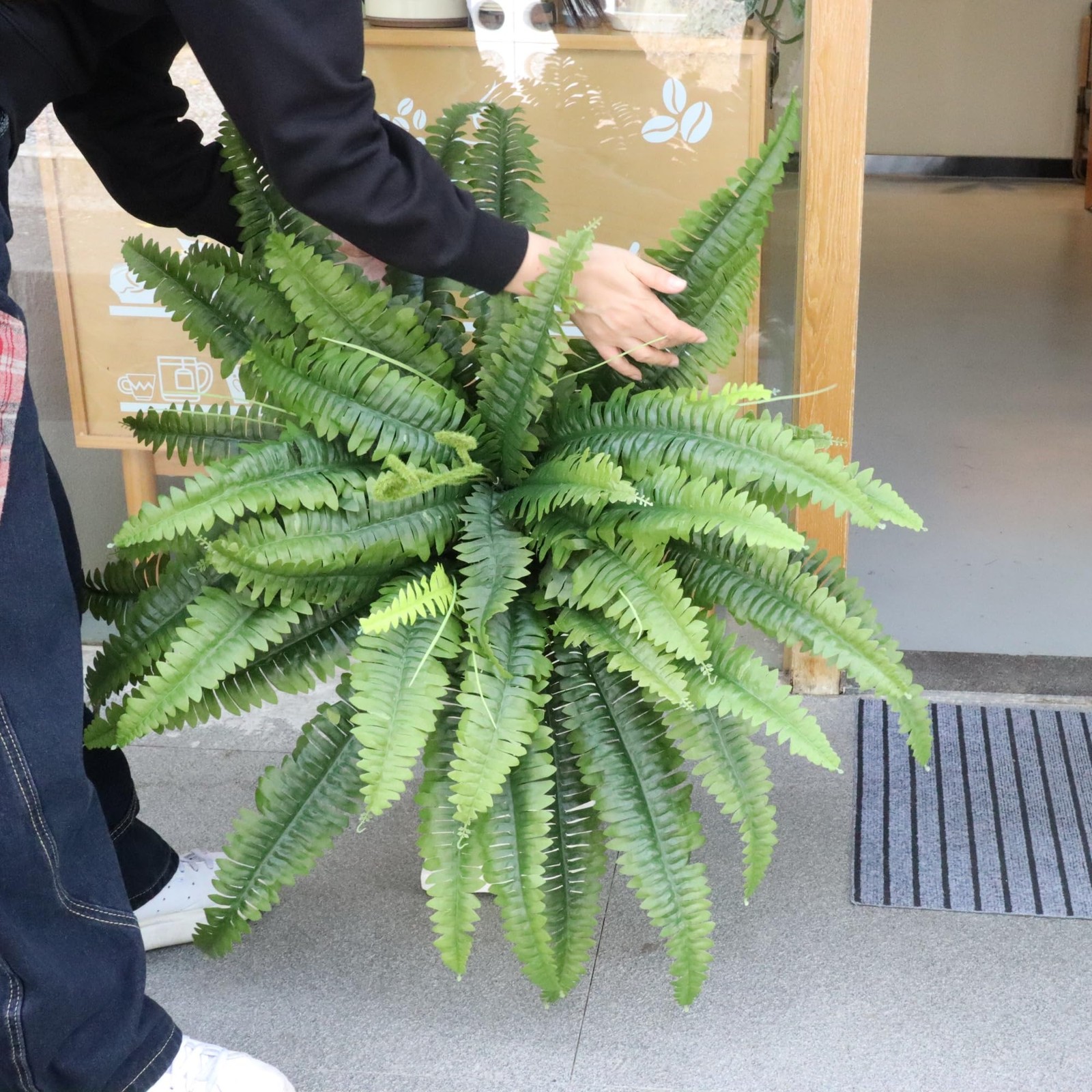Artificial Ferns for Outdoors & Indoors, 45in Large Fake Ferns Plants with 55…