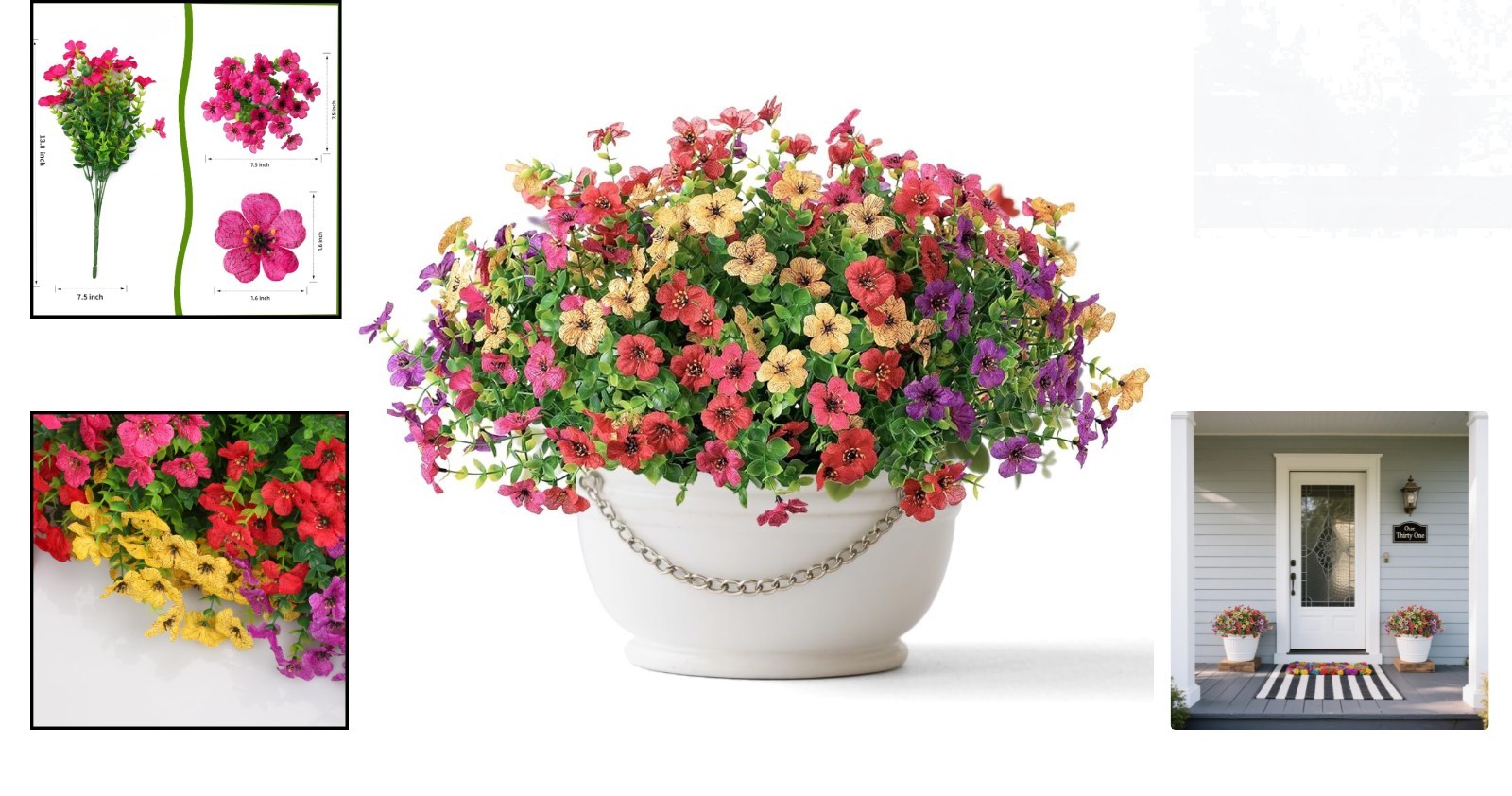 6 Pcs Faux Daisy and Eucalyptus Set – Perfect for Garden & Home Bouquets