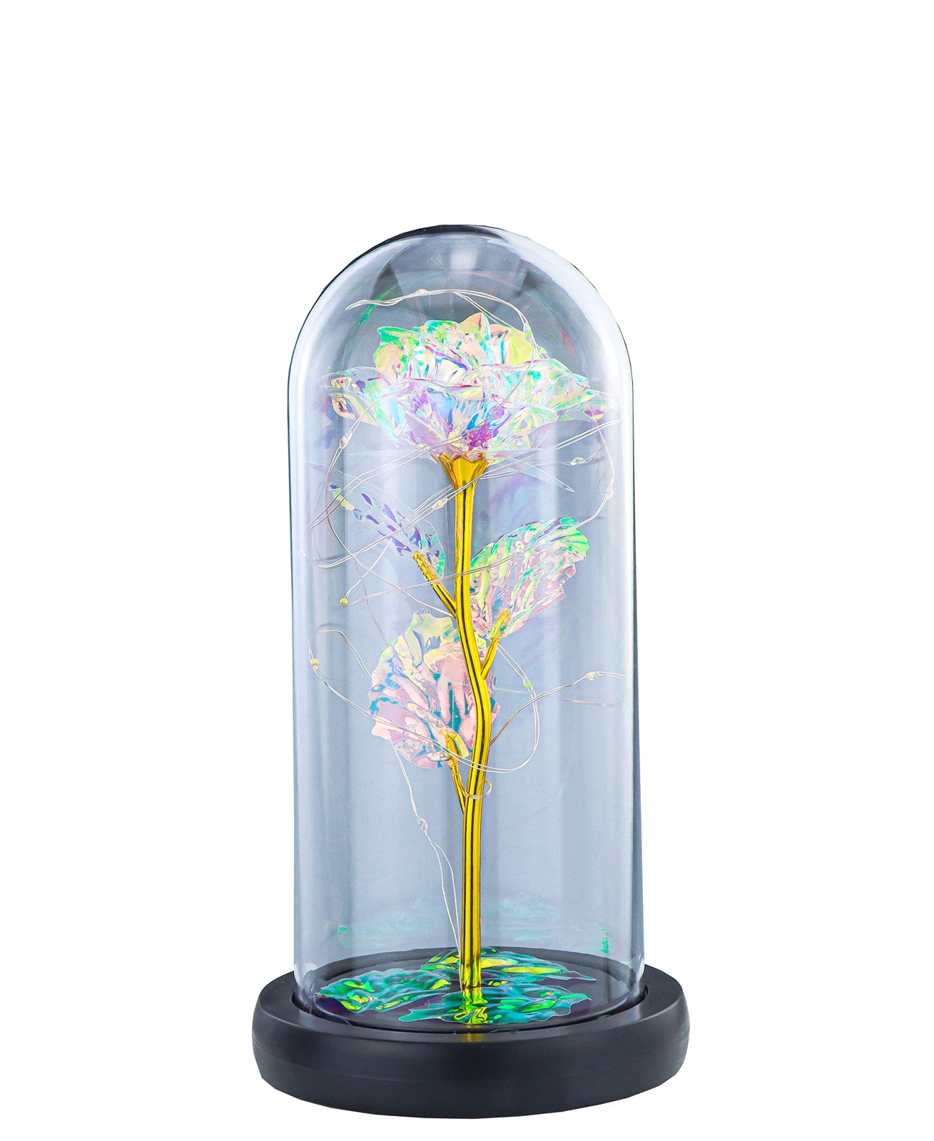 Galaxy-Artificial Rose-Flowers-Forever Enchanted Rose with Colorful LED Light…