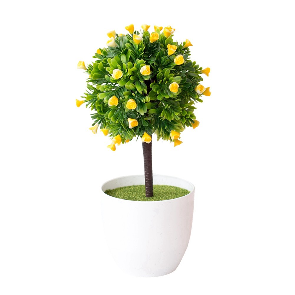Faux Potted Flowers in 4 Colors Plastic 25x14cm Home Decoration for accent