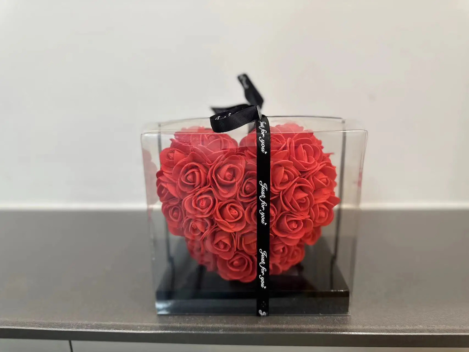 3D Artificial Flower Eternal Rose Heart with Gift Box Valentine’s Mother’s Day