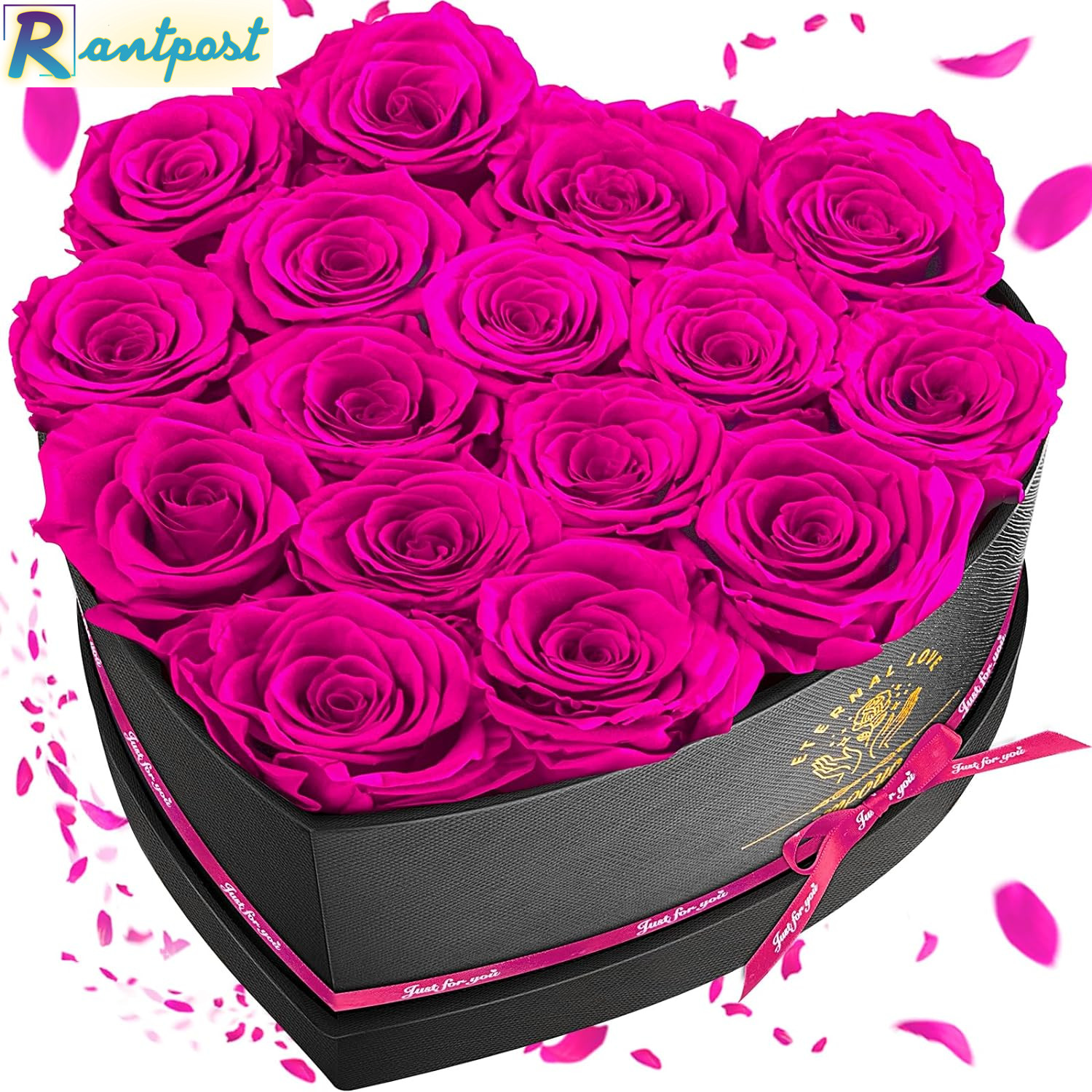Impouo 16 Preserved Flower Delivery Prime, Fresh Forever Roses in a Box, Birthda