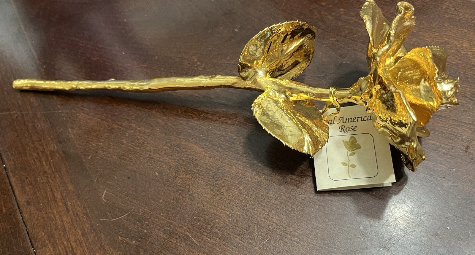 24k Gold-Dipped Real American Rose 11”