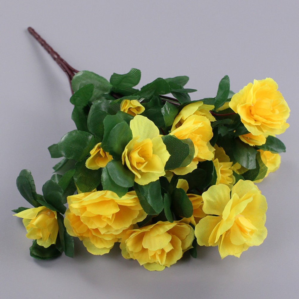 Artificial Azalea Flowers for Vase and Table Decor with Flexible Stems
