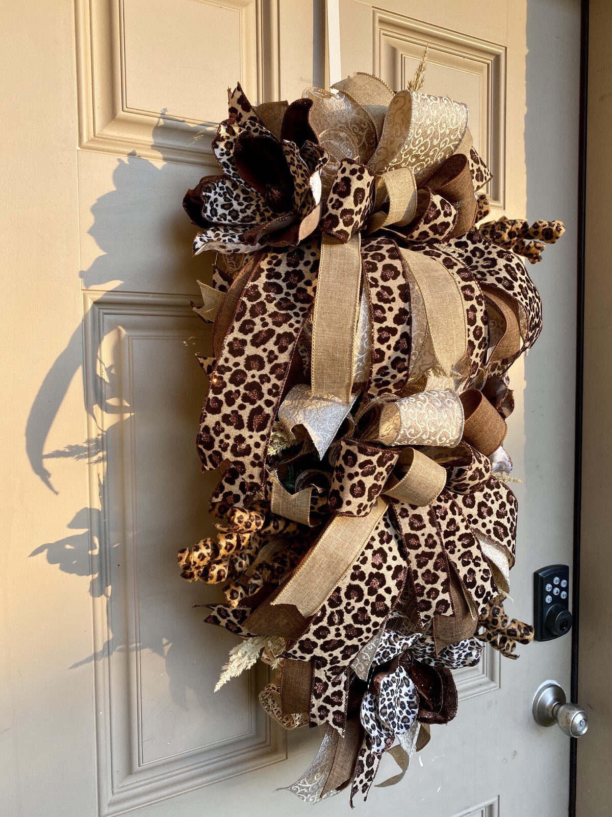Boho Wreath Elegant Front Door Leopard Swag Housewarming / Wedding Gift