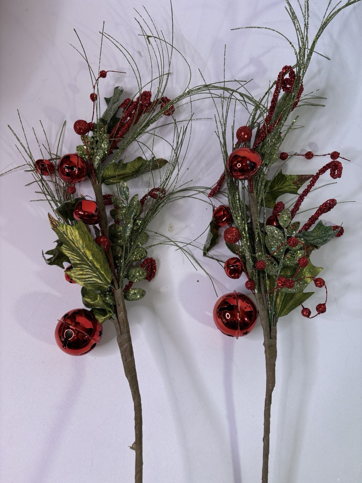 Nordstroms Christmas Holiday Picks 30″L Red & Green Set of 2