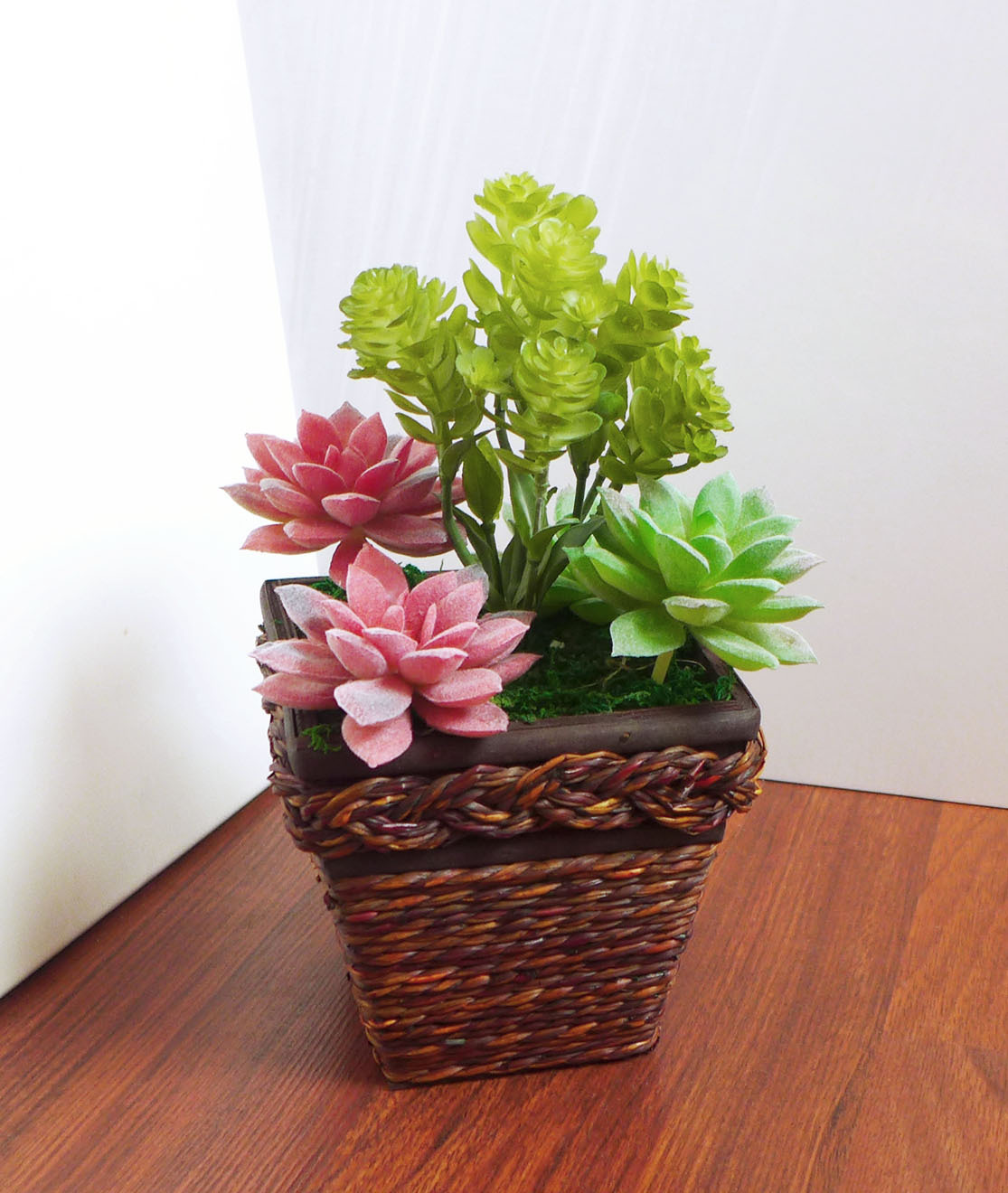 5 Grasses Artificial Mini Flocking Succulents Plants