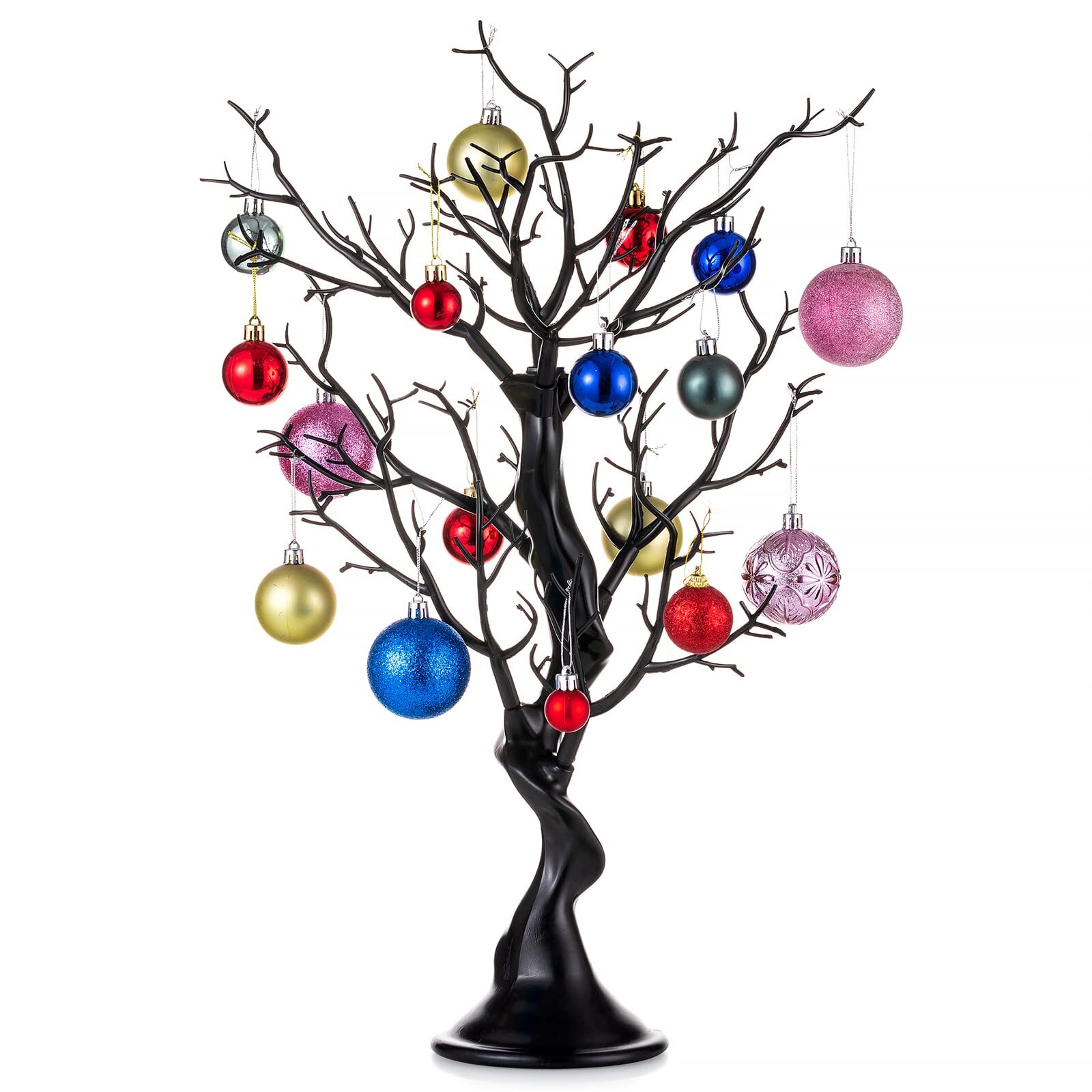 1.9FT Black Artificial Tree Small Faux Table Centerpiece Halloween Gothic