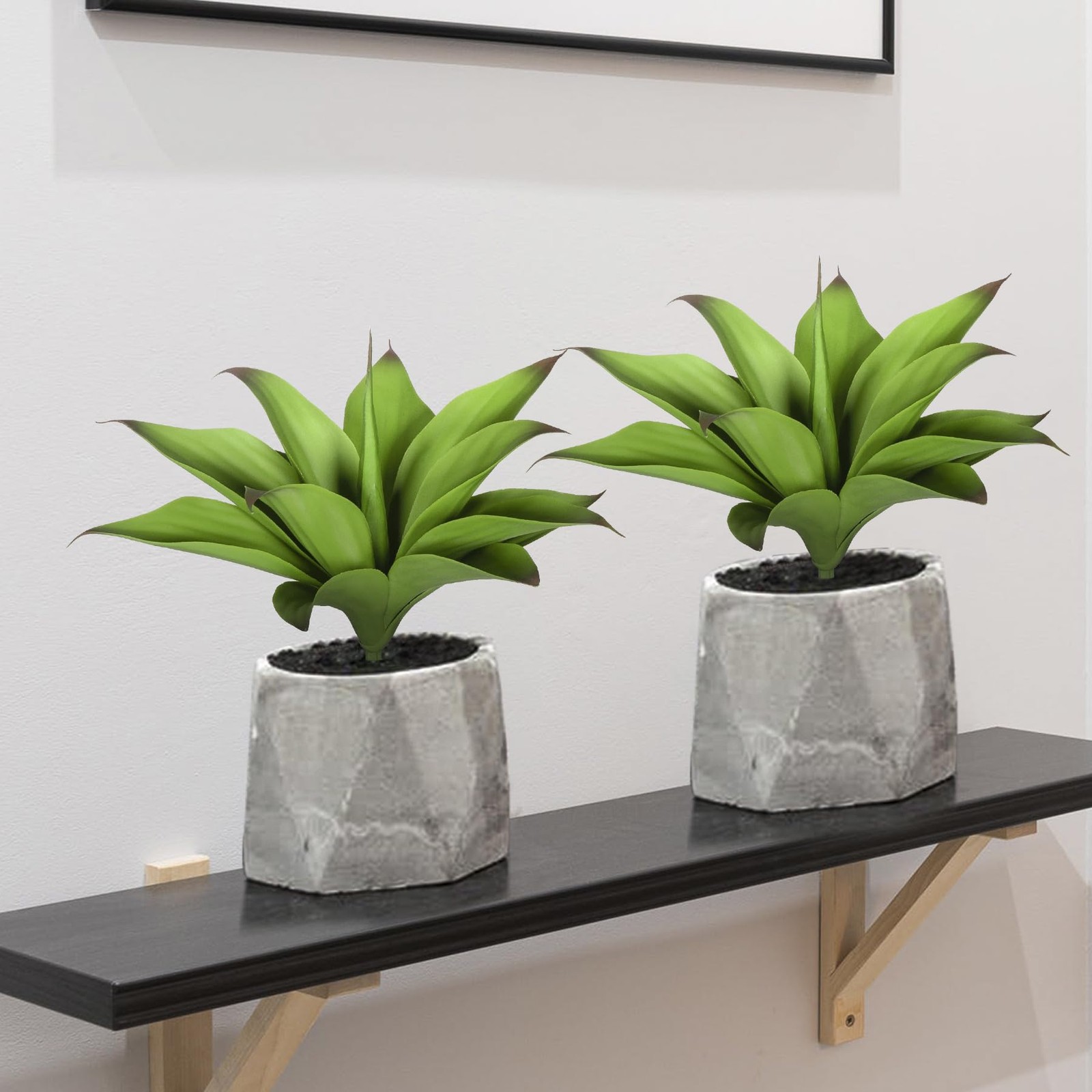 Artificial Agave Plants, UV Resistant Fake Agave Planters for Indoor and Outd…