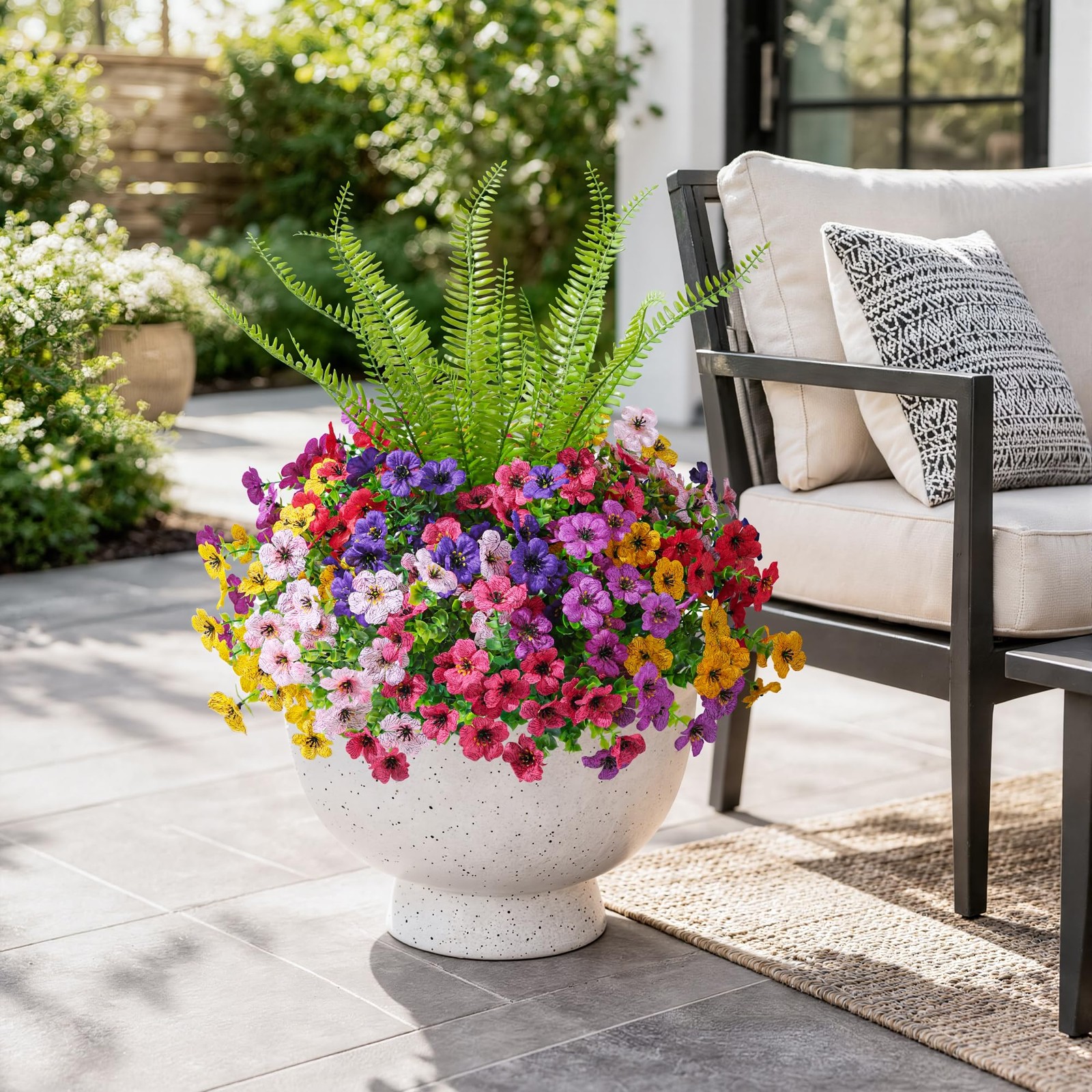 Artificial Flowers for Outdoors Faux Plants for Spring Summer Decoration, 13 …