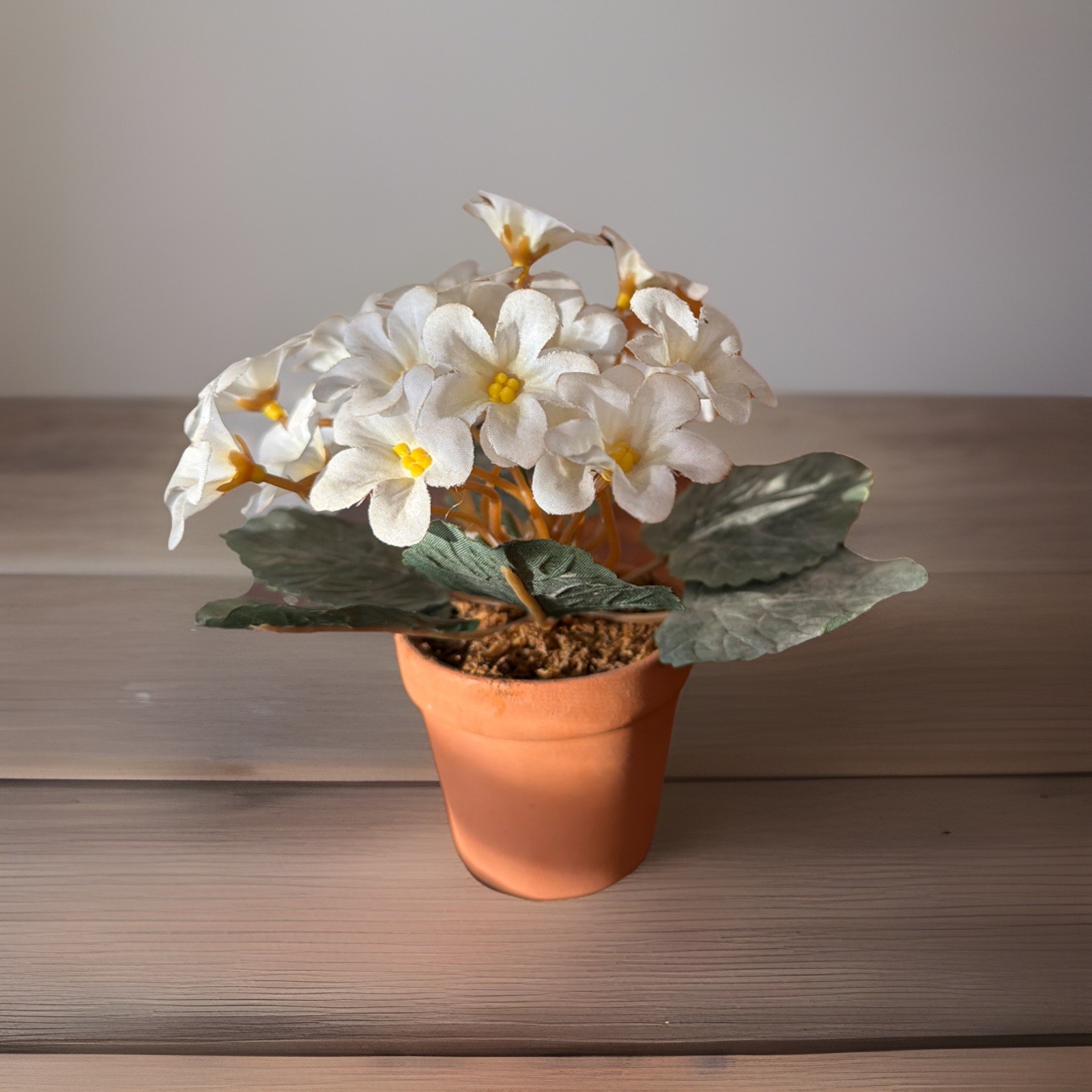 Artificial Daisy Flowers (White, Pink, Violet) in Clay Pot all 3 sets included