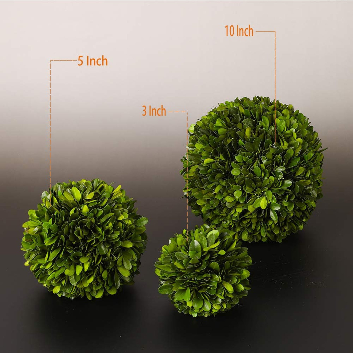 Boxwood Topiary Ball 10″ Preserved Boxwood Topiary Plant Wedding Decor Indoor…
