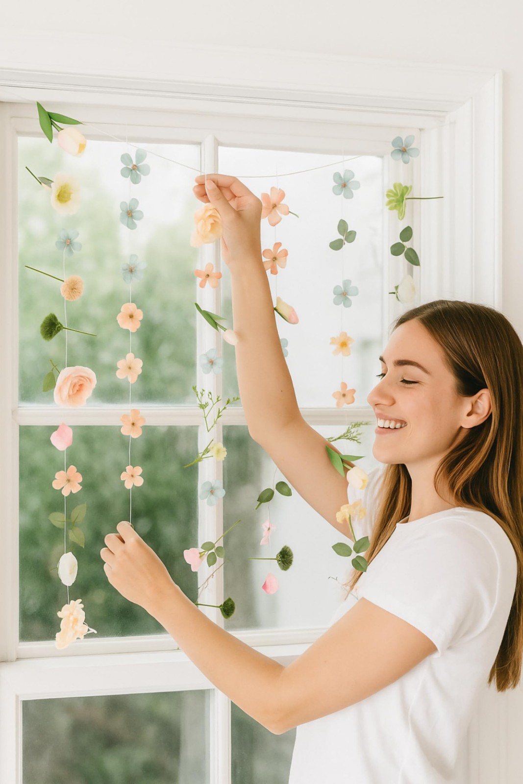 3 Pcs Artificial Flowers Hanging Decorations, 29.5ft Wildflower Daisy Garland…