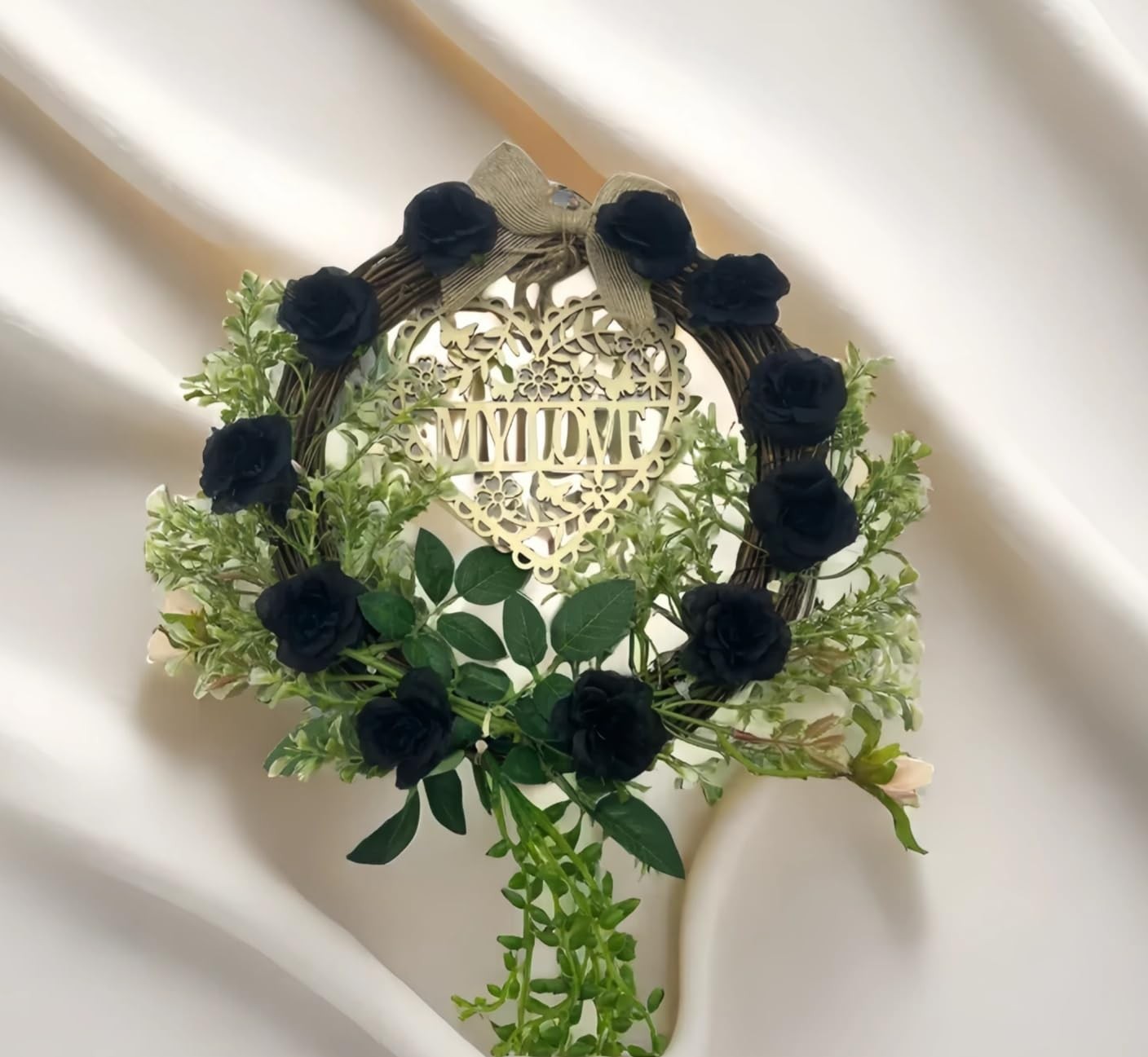 100 PCS Black 1.9 Inch Mini Artificial Silk Fake Rose Flower Heads Bulk Craft