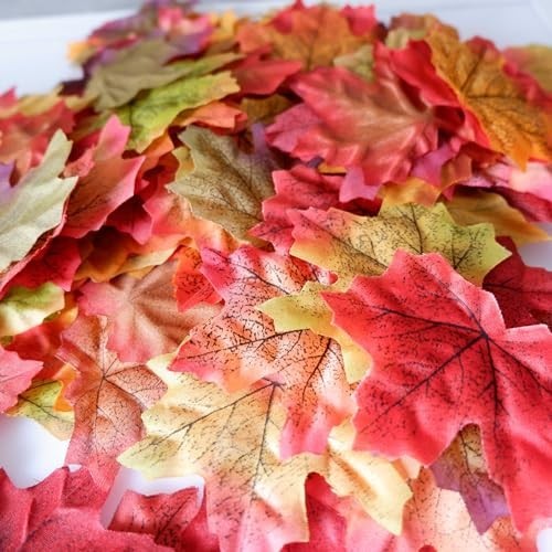 Separated Fake Fall Leaves Artificial Autumn Maple Leaf Room Decor for Home Part