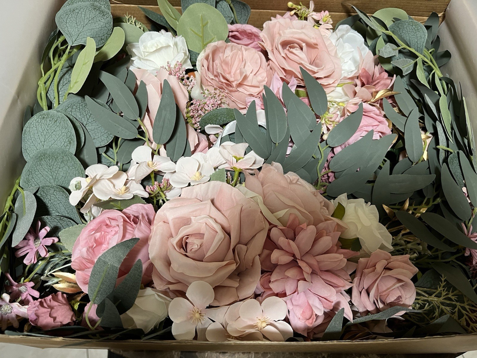 Large Wedding Flower Swag Decoration Faux Silk Foam Floral Arch Ornament Set New