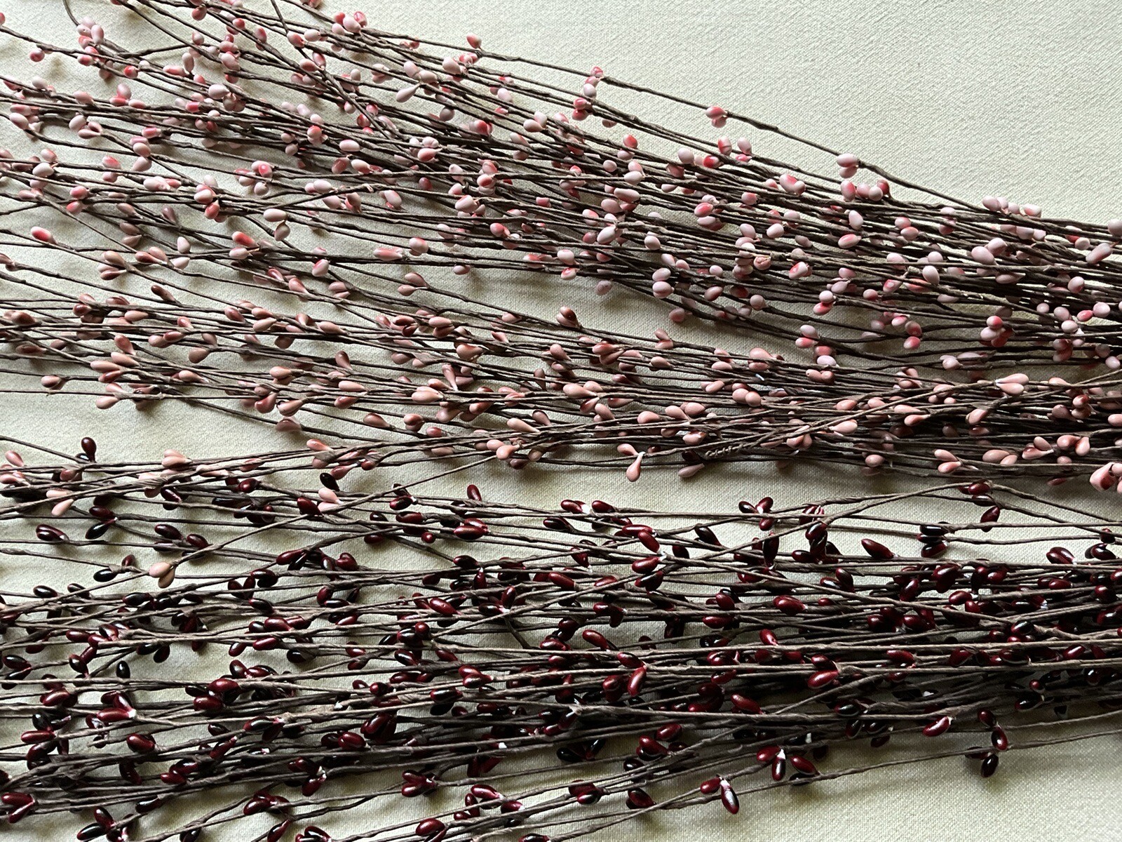 MAUVE PIP BERRY STEMS BURGANDY BERRY STEMS PINK STEMS ARTIFICIAL BERRY STEMS