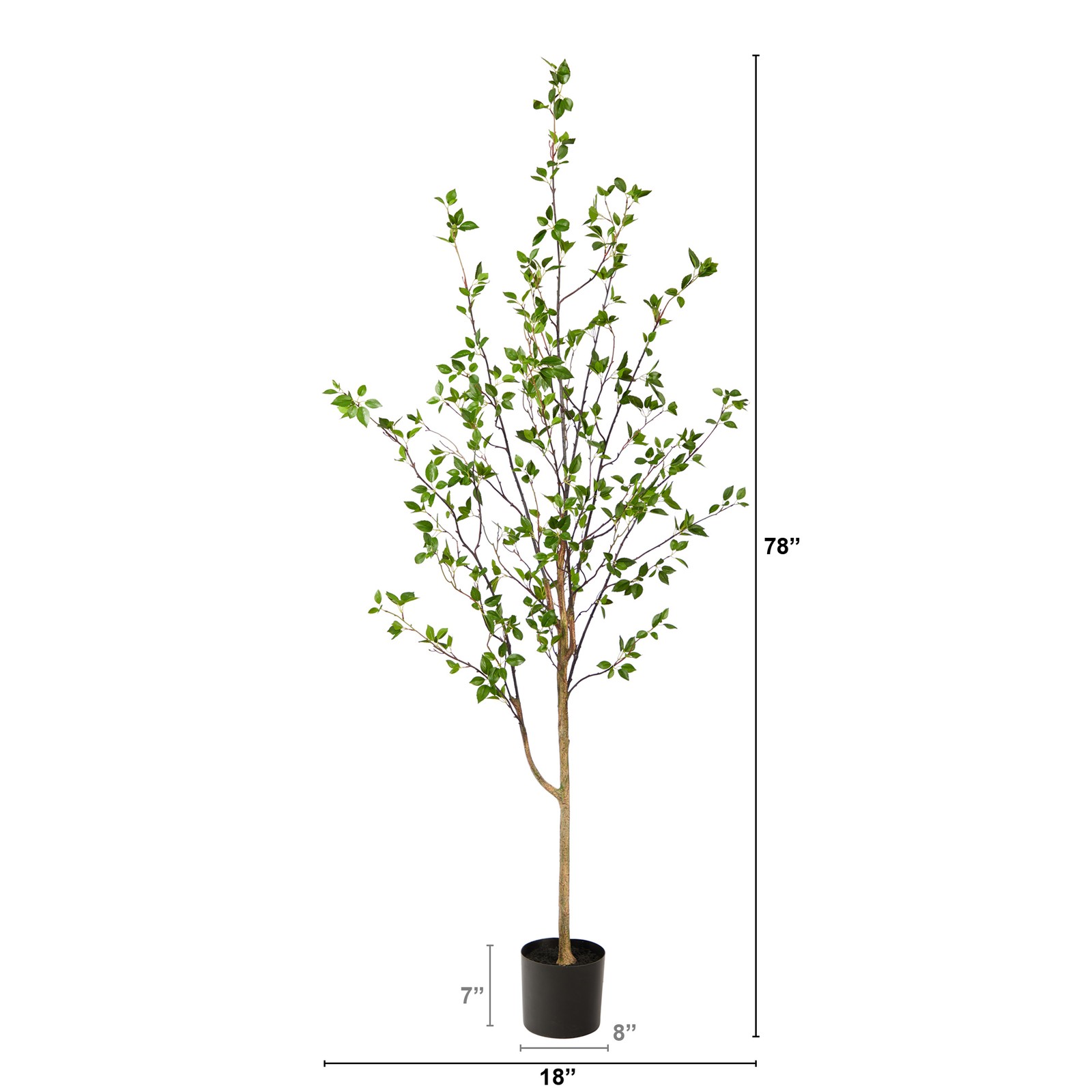 Nearly Natural 6.5ft Minimalist Citrus Artificial Tree in Green