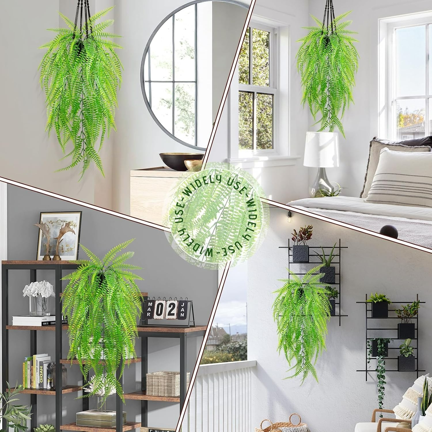 Elegant Hanging Boston Fern for Home and Office Spaces – No Maintenance Required