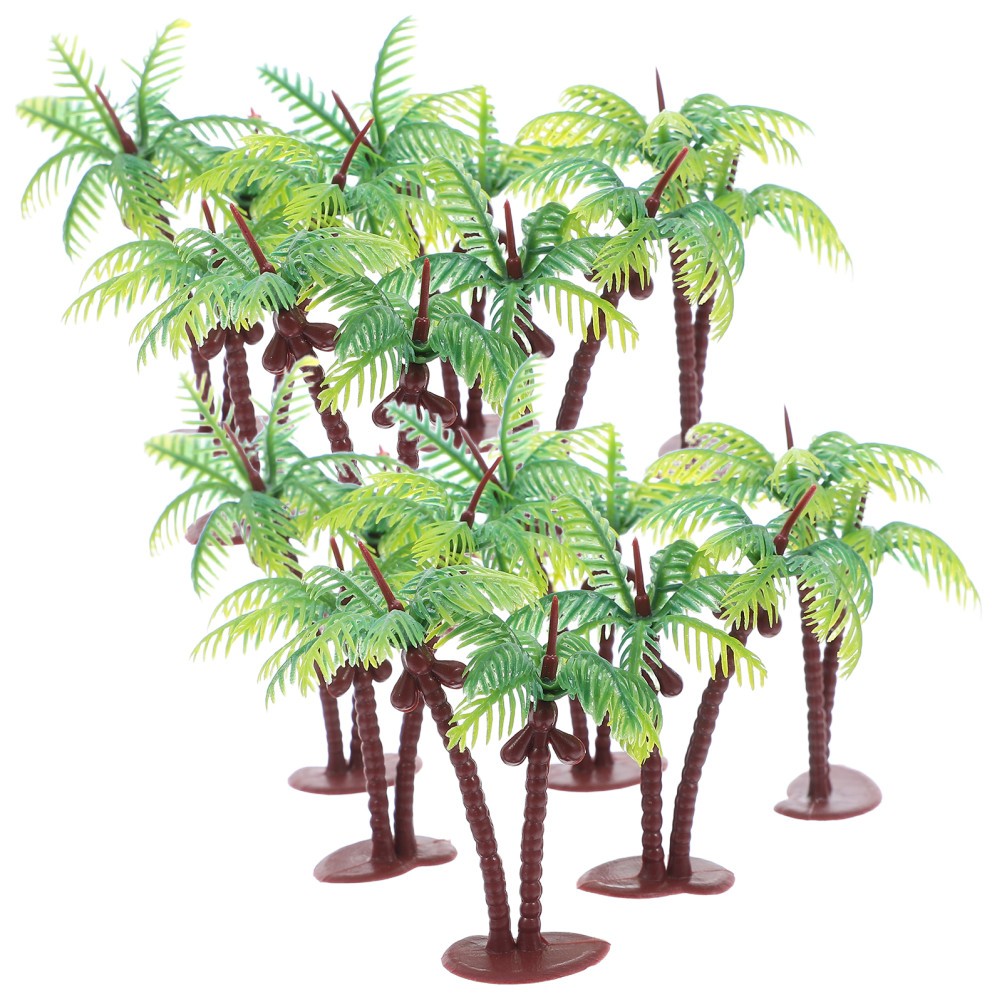 36 Pcs Miniature Palm Tree Trees for Crafts Landscape Artificial Leaves