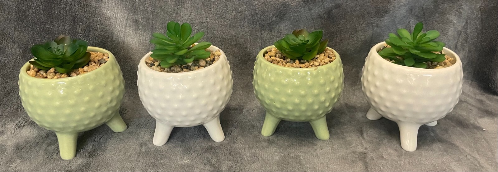 True Living 4 Pack Decorative Office Desk Succulent Arrangement-Open Box