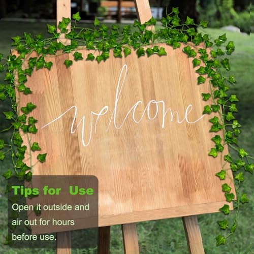 24 Pack 160.8 Ft Artificial Ivy Garland, Fake Vines Leaves Sweet Potato Leaves