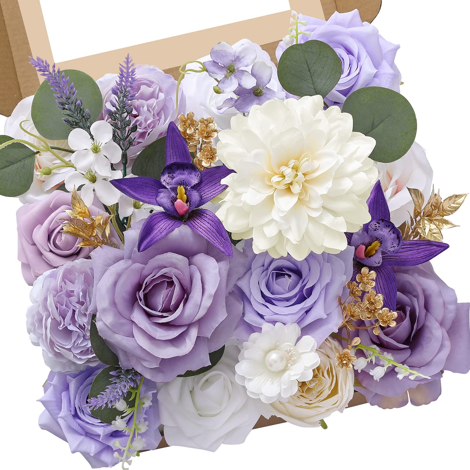 Artificial Flowers Combo Blue Fake Flowers for Wedding Home Decor