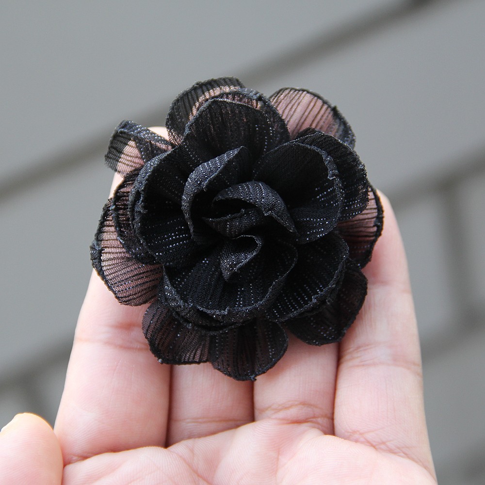 6cm Rose Camellia Chiffon Fabric Flower For Wedding Invitation Artificial Flower