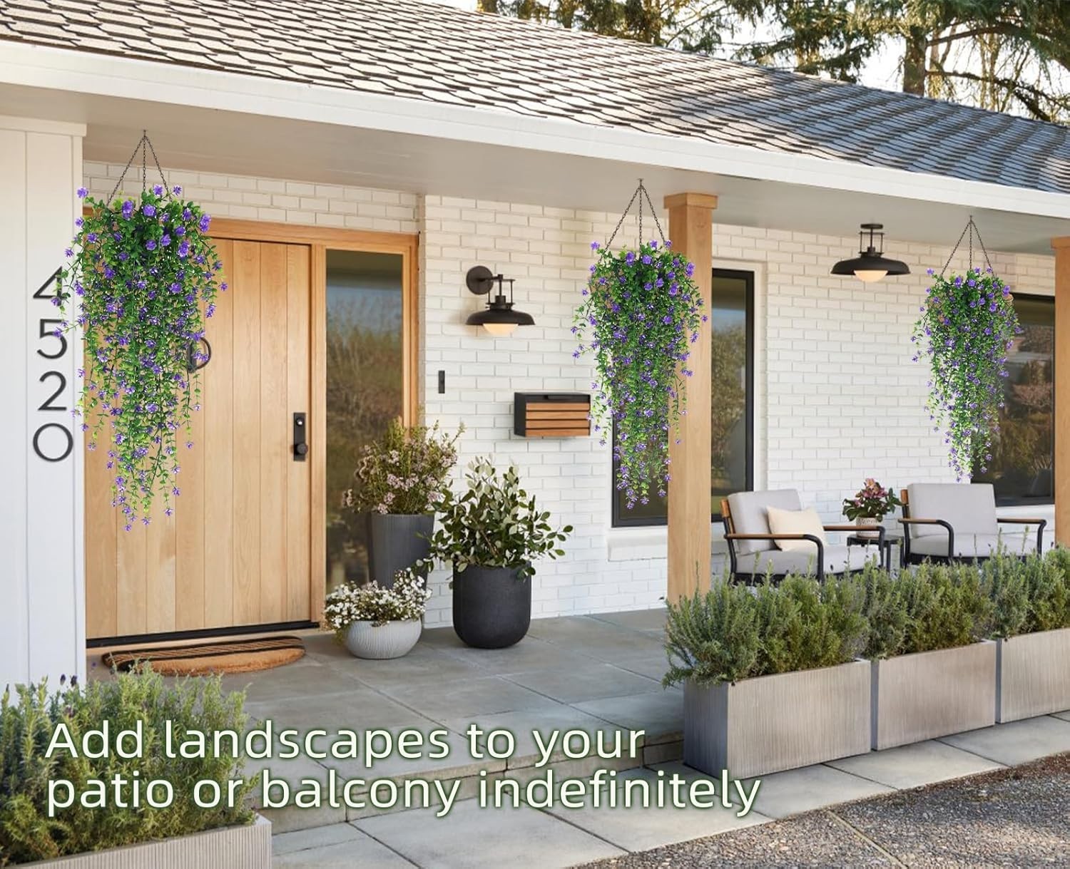 Vine Plant Fake Ferns Plants Large Faux Artificial Hanging Plants Wall Plants…