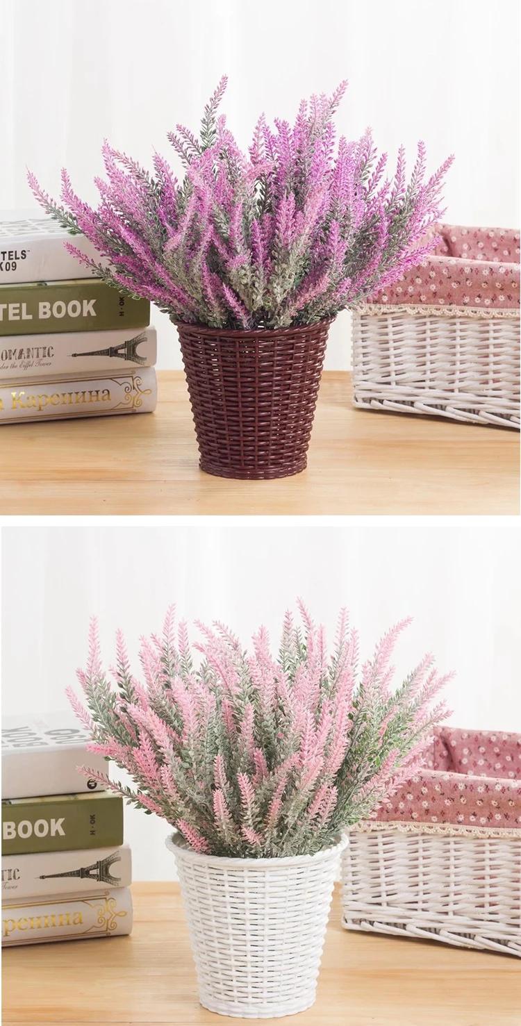 a Bunch of Provence Lavender Plastic Artificial Flowers False Plants Wedding Hom