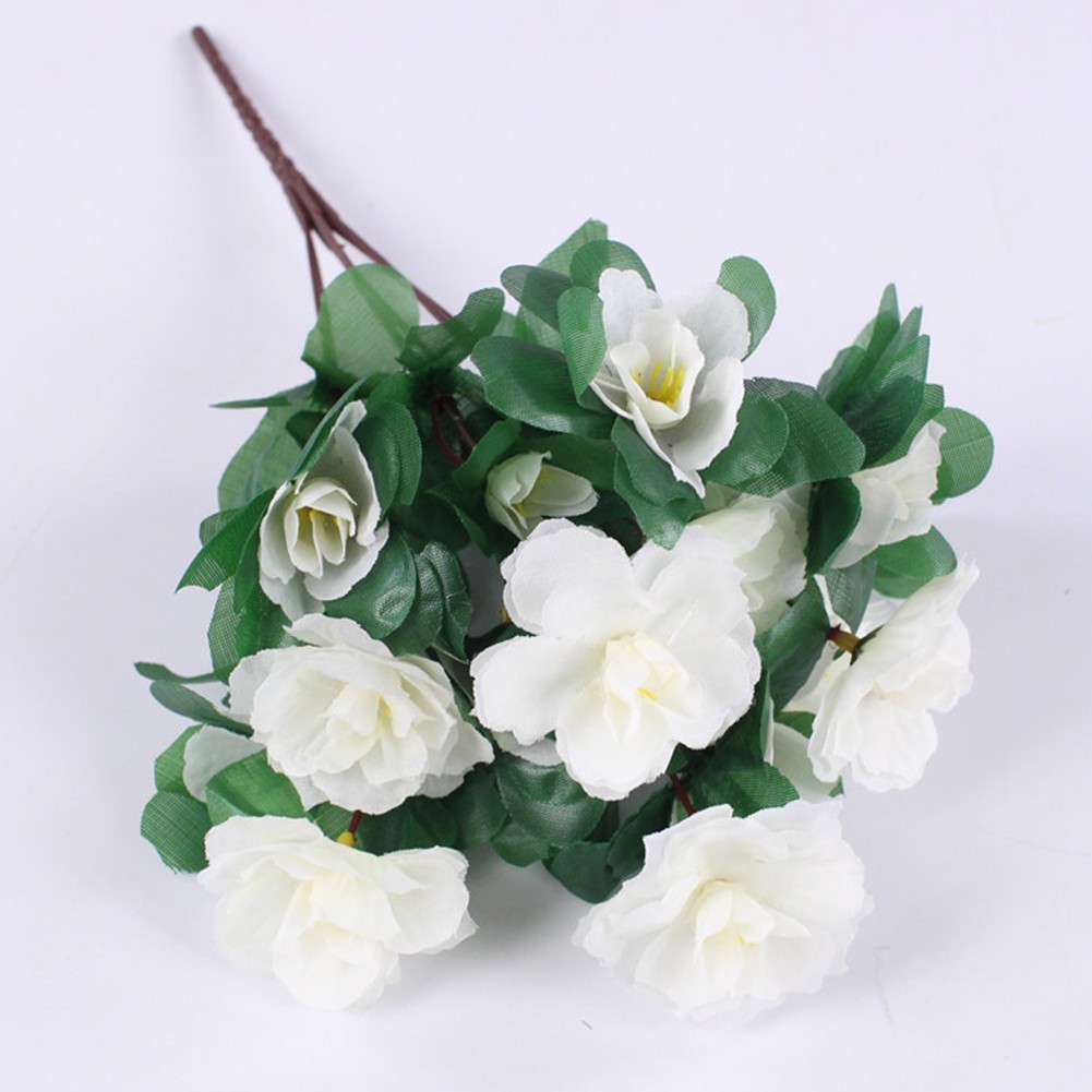 Artificial Azalea Flowers for Vase and Table Decor with Flexible Stems