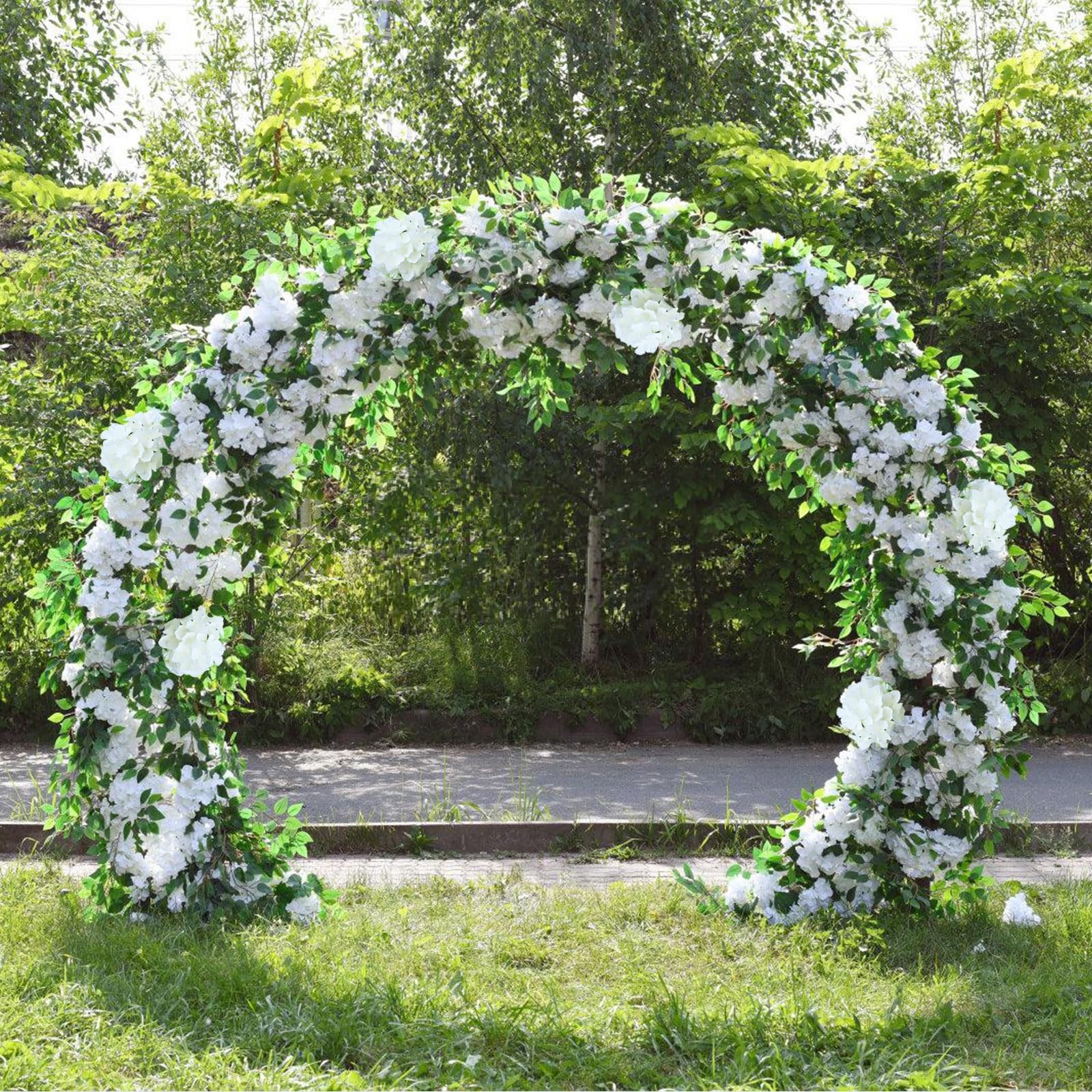 105pcs Fake Flowers White Hydrangea Artificial Flowers Bulk (Not Squished, No…
