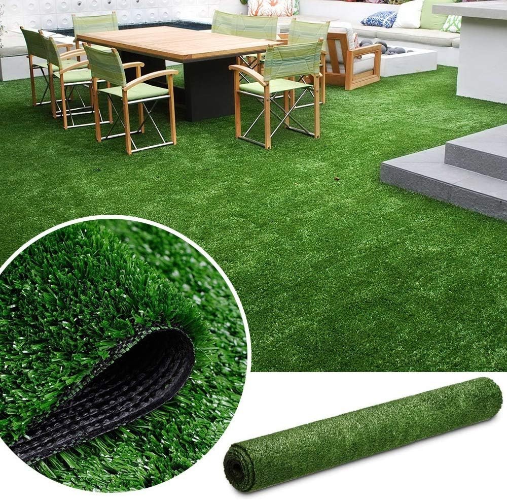 Durable Artificial Grass Lawn 6FT x 10FT Water Resistant with Rubber Backing