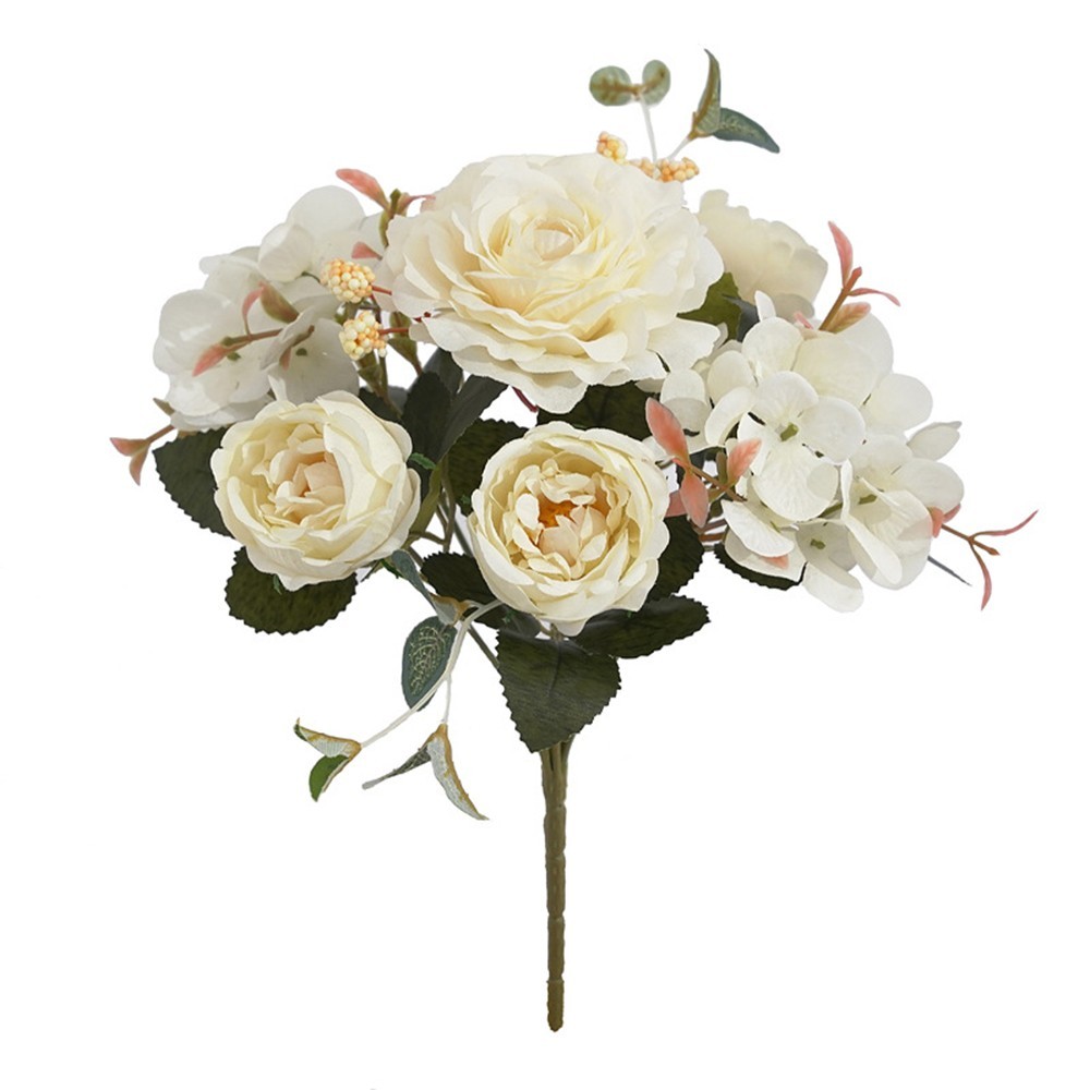 Silk Peony Artificial Flowers Fake Bouquet Wedding Party Decoration UK !