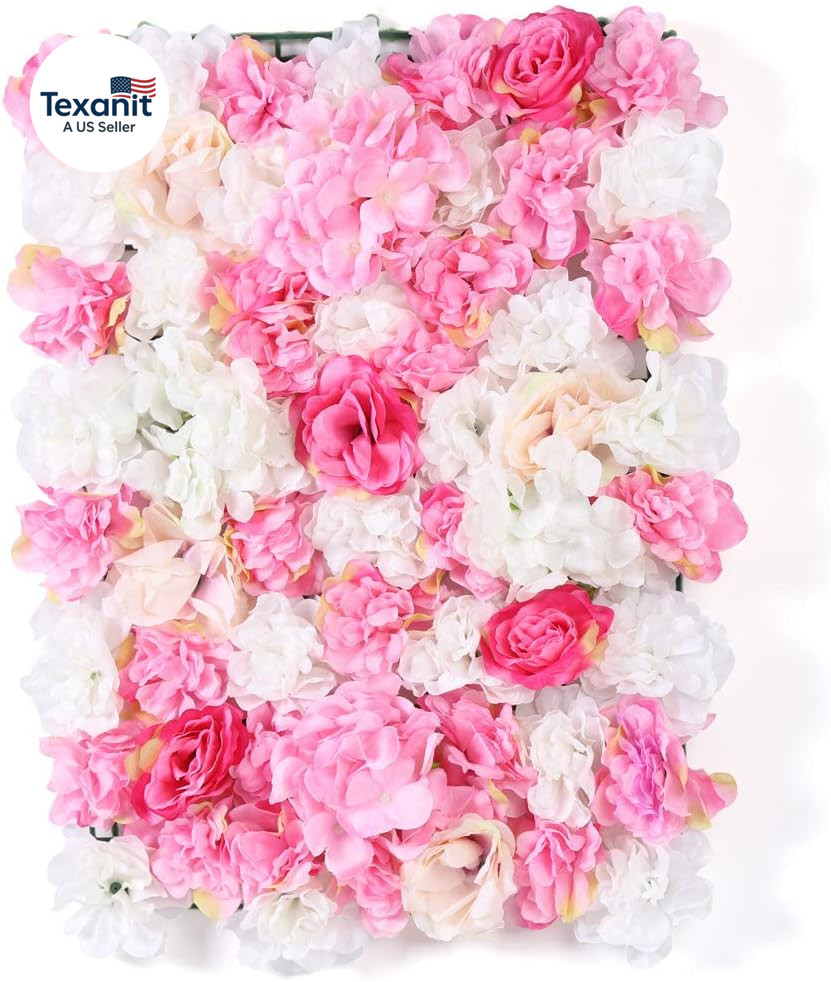 8X Artificial Rose Flower Wall Panels Artificial Silk Wedding Decor Party Home A