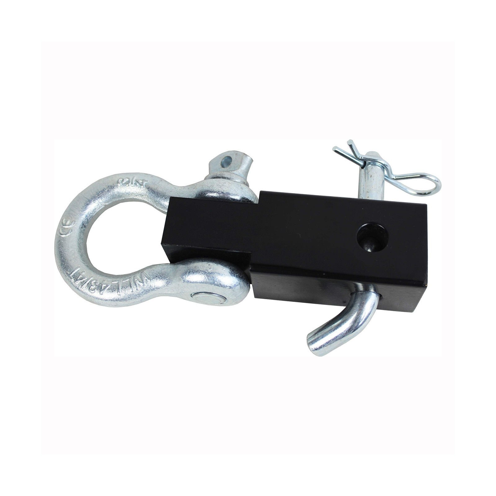MaxxHaul 70250 Receiver Hitch D-Ring (with 3/4″ Forged Shackle and Solid Shaf…
